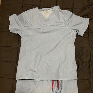 Jaanuu Mens Chambray Top and Bottom set